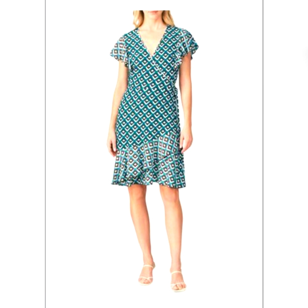 Diane von Furstenberg Avaya Geometric Wrap Dress
